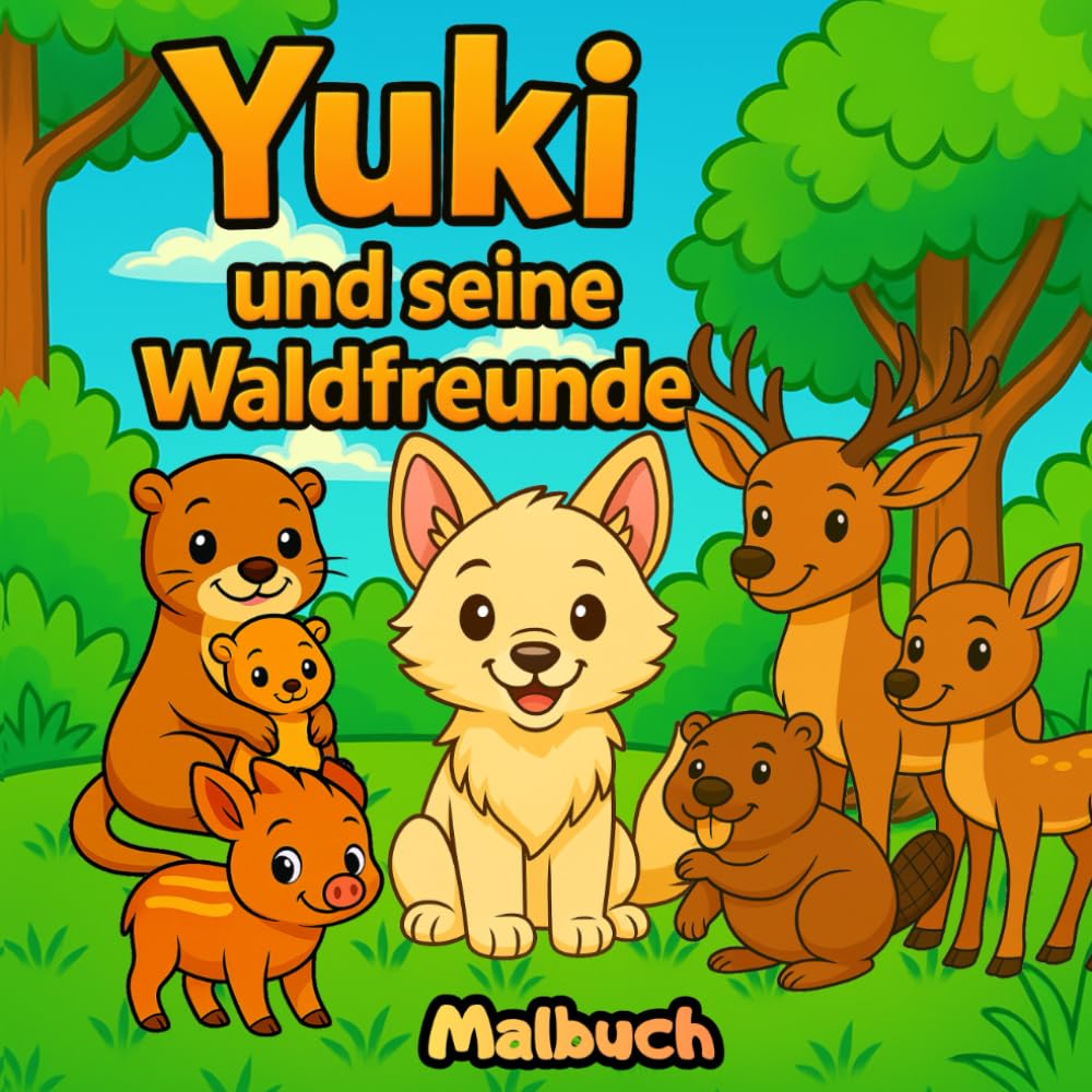 Yuki und seine Waldfreunde: Malbuch