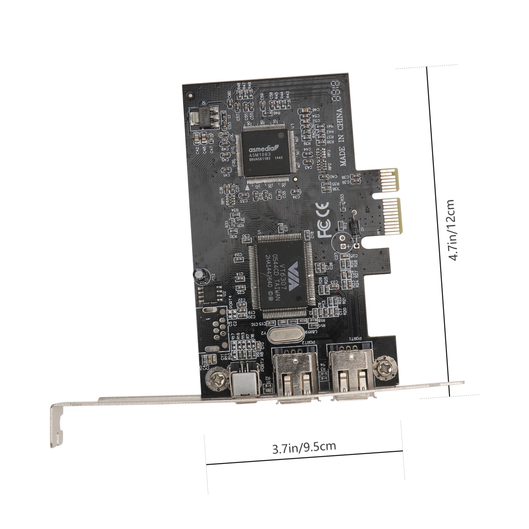 HOMSFOU Pcie to Expansion Card Port Controller with Low Profile Bracket and Cable Pin Pin Supports Mbps Data Transfer for Desktop Pc
