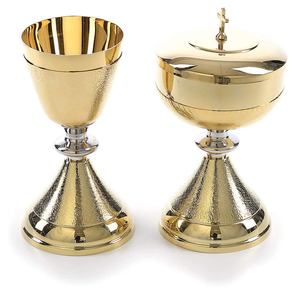 Holyart Calice e Pisside zigrinati oro, Calice