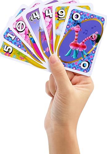 Miniatura 2 de Mattel Games UNO Trolls 3 Juego de cartas Band Together para niños, adultos y noche de juegos con personajes de Trolls y regla especial