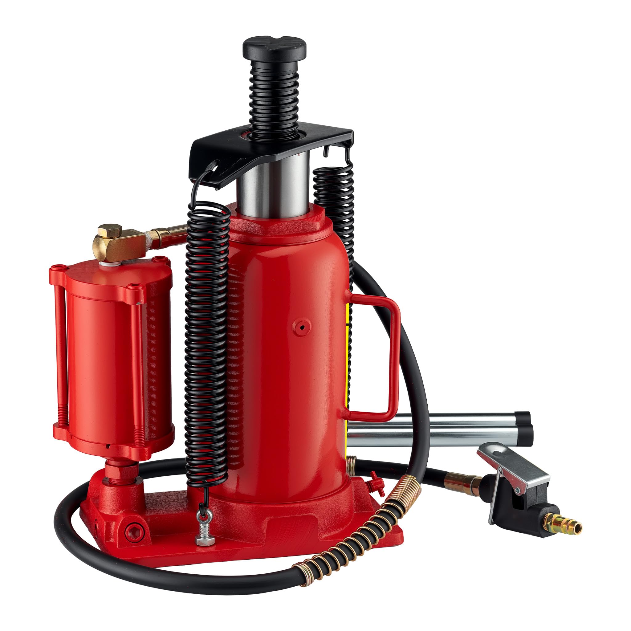 Wiltec Martinetto Idraulico a Bottiglia 20t 260-510mm Uso Pneumatico e Manuale Cric