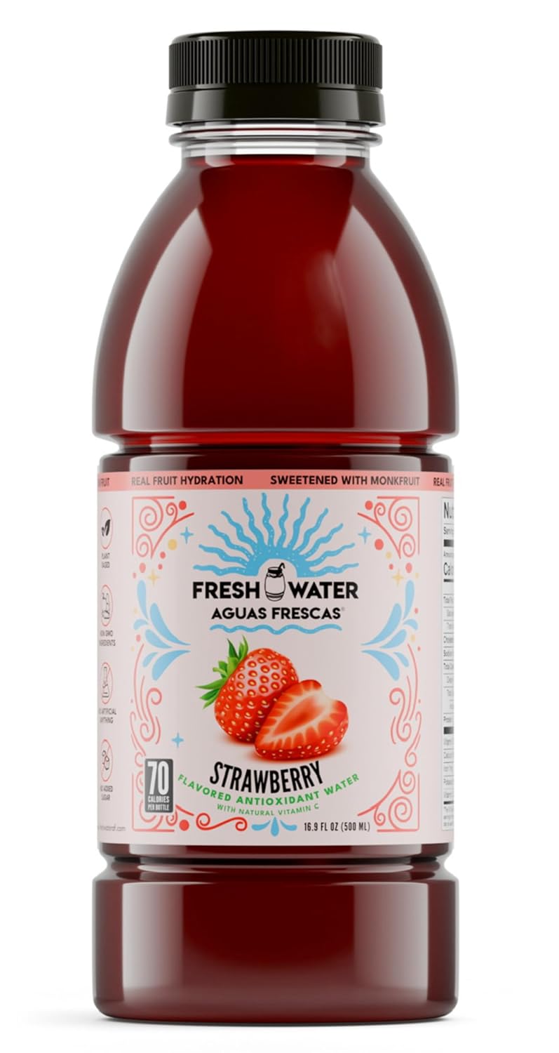 12 Pack - Strawberry Agua Fresca 16oz