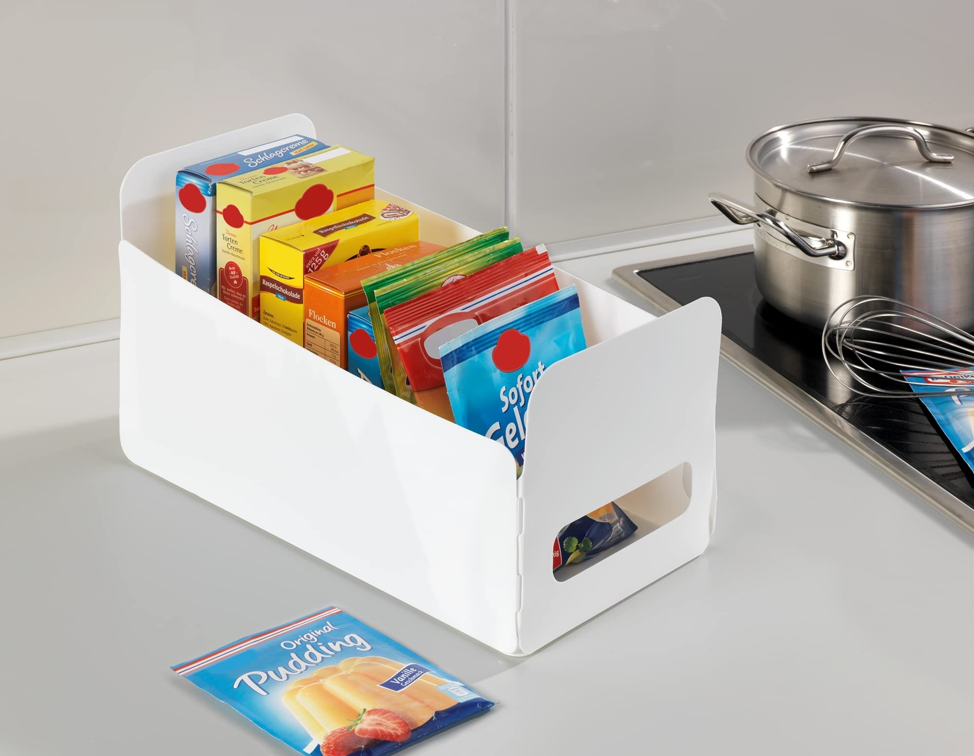 Wenko 54025100 - Cassetti portaoggetti, 15 x 18 x 40 cm, colore: Bianco (Confezione da 2)