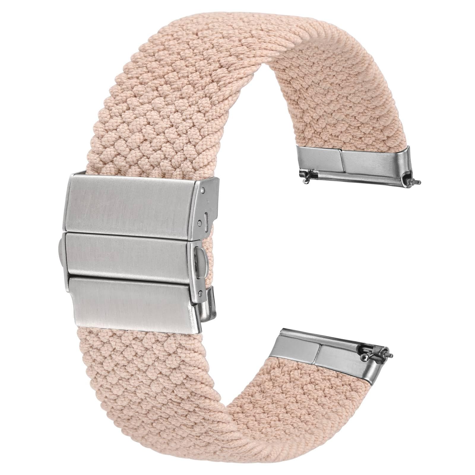 Anbeer Uhrenarmband aus Leder mit Schnellverschluss, echtes