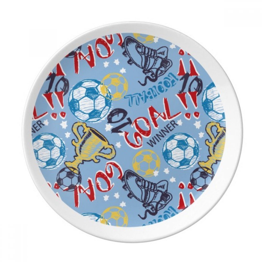 Assiette de football porcelaine pour soirée match et repas convivial