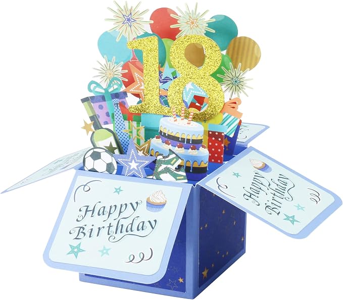 FRUHLING Carte Anniversaire 18 Ans Carte Pop Up Carte 3D Anniversaire fruhling-carte-anniversaire-18-ans-carte-pop-up-carte-3d-anniversaire