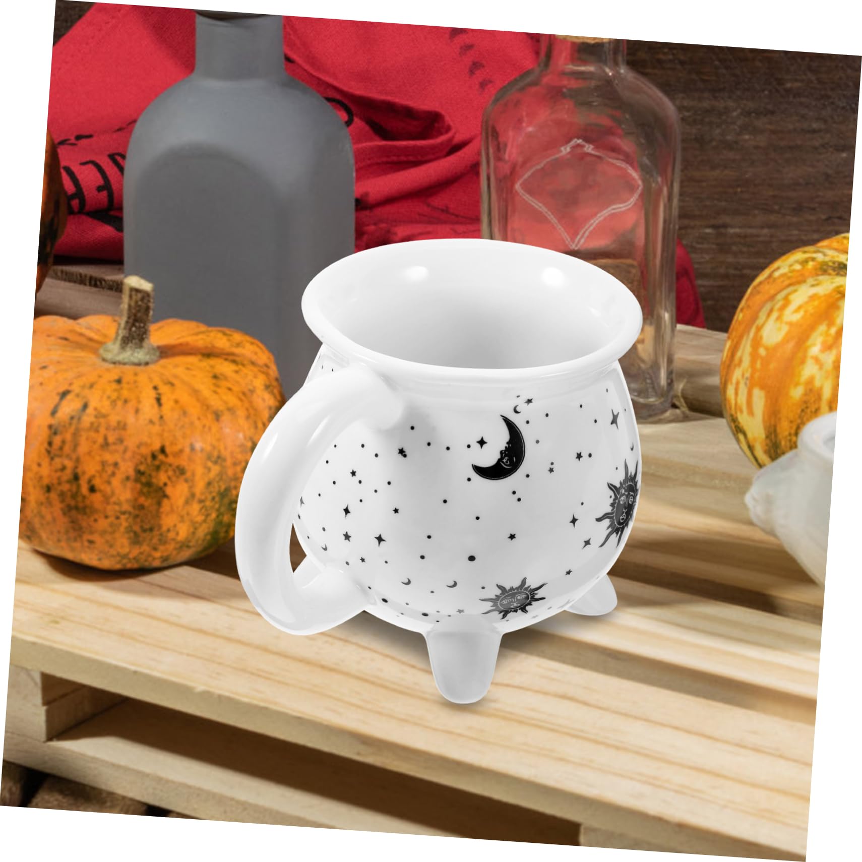 Veemoon Novelty Witch Cauldron Mug Keramische Kaffeetasse Für Halloween-dekoration Vielseitig Einsetzbar Für Zuhause Büro Und Cafés Mit Schwarzem Design