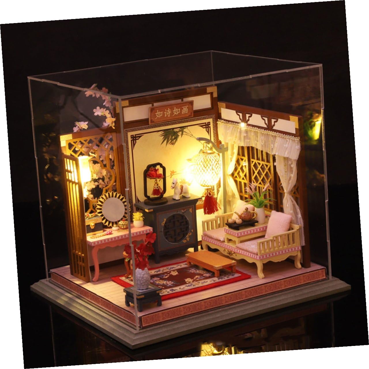 Casa in Miniatura Kit per Casa Decorativa Fai da Te Resistente all Usura Materiale di Buona Qualità