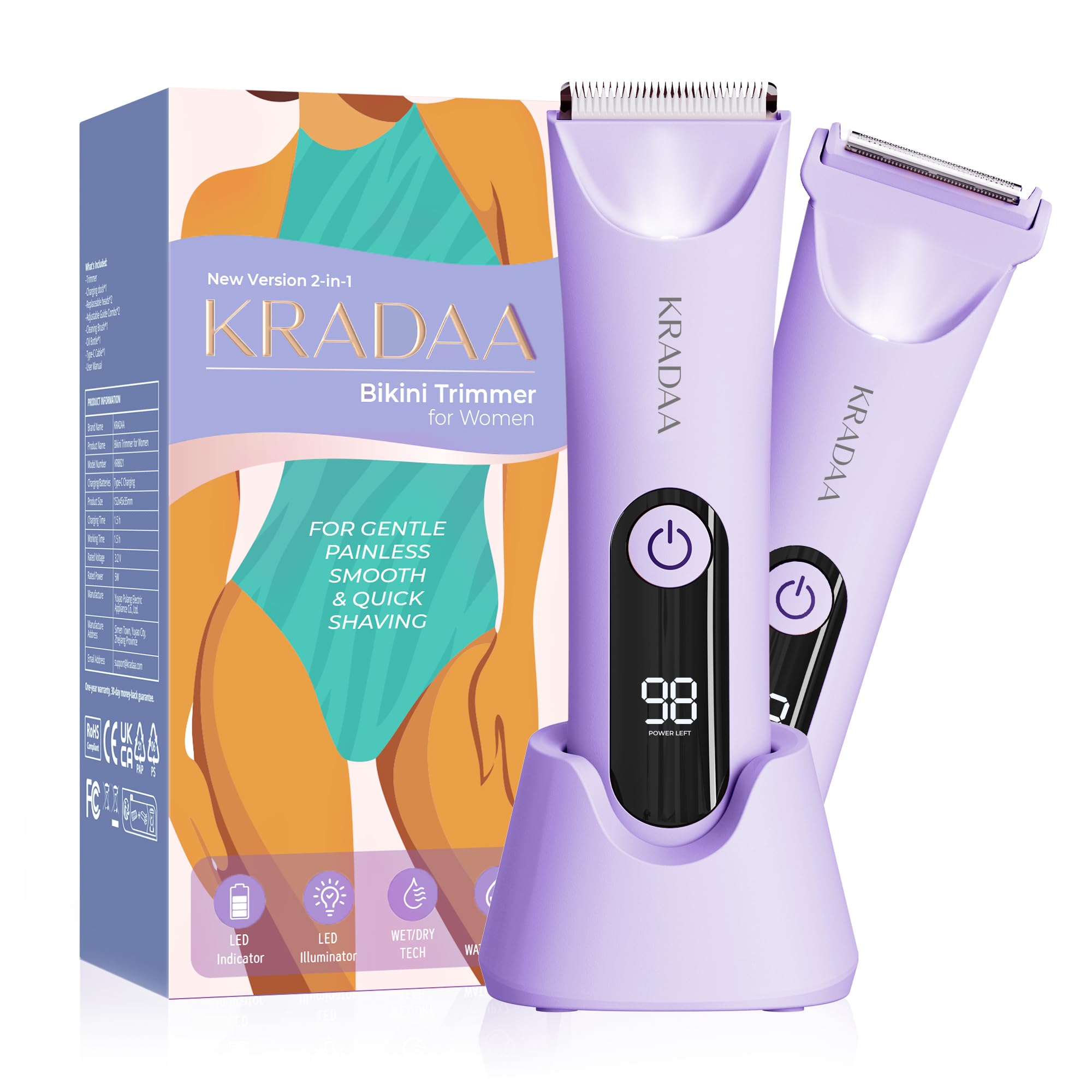 Amazon.com : Bikini Trimmer for Women Pubic Hair: Rechargeable