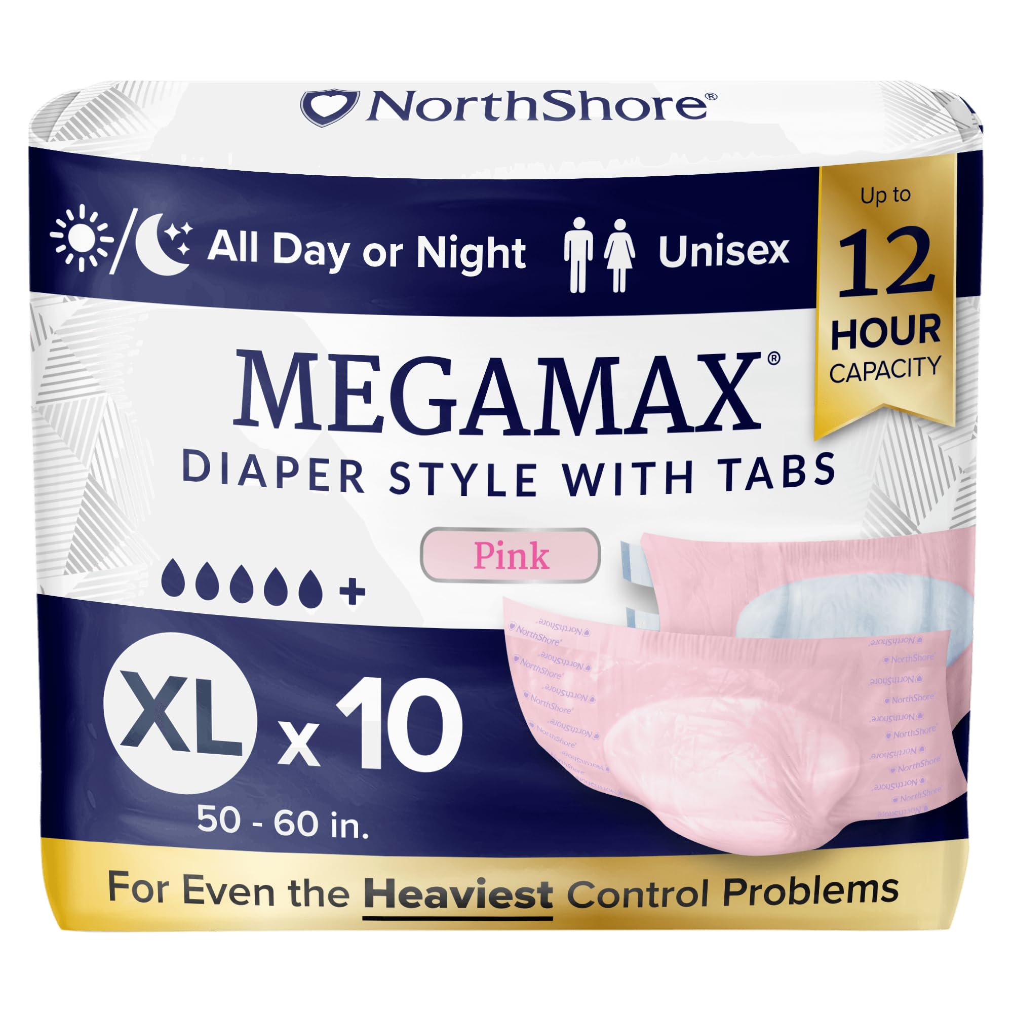 Amazon.com: NorthShore MegaMax 12-Hour HBL Adult Diapers for Heavy