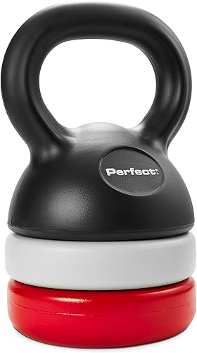 Miniatura 2 de Perfect Fitness Pesas rusas ajustables, de 3 a 12 libras1.4 a 12.1 lbs, adecuadas para gimnasio en casa, cuerpo total, unisex, talla única.