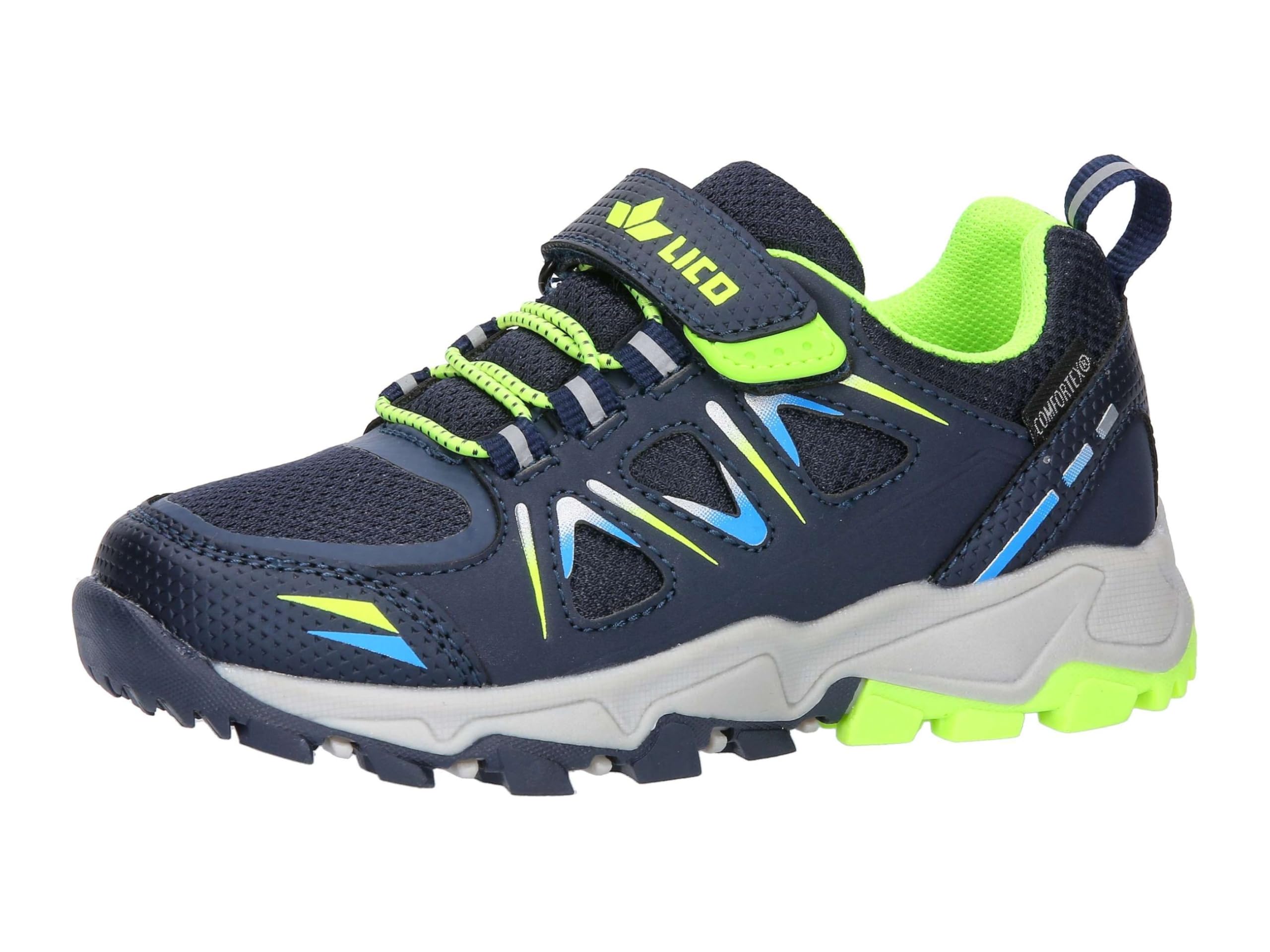 Lico Allen VS, Cross Country Running Shoe, Marine/Blau/Lemon,