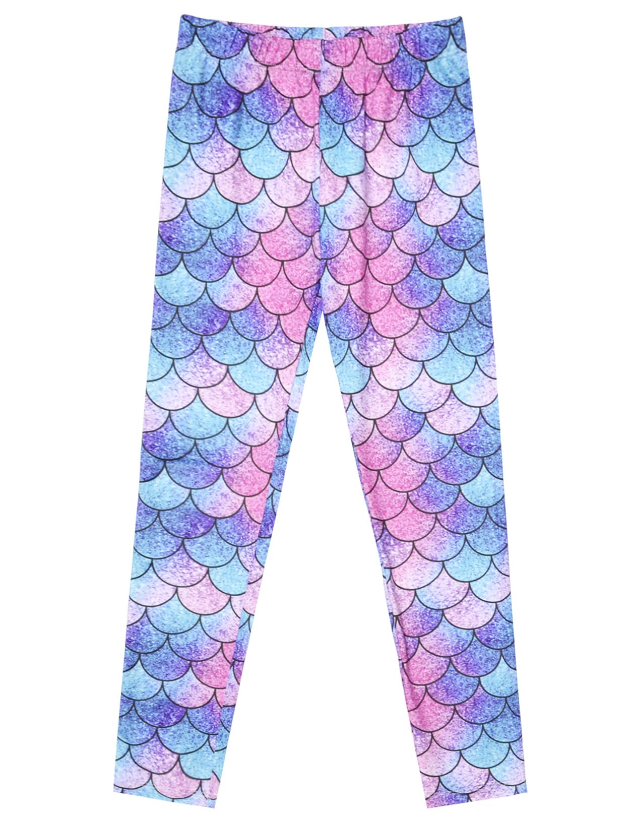 Photo 1 of Leggings for Little Girls Blue Mermaid Pants Tights Outfits for Kids 4t 5t