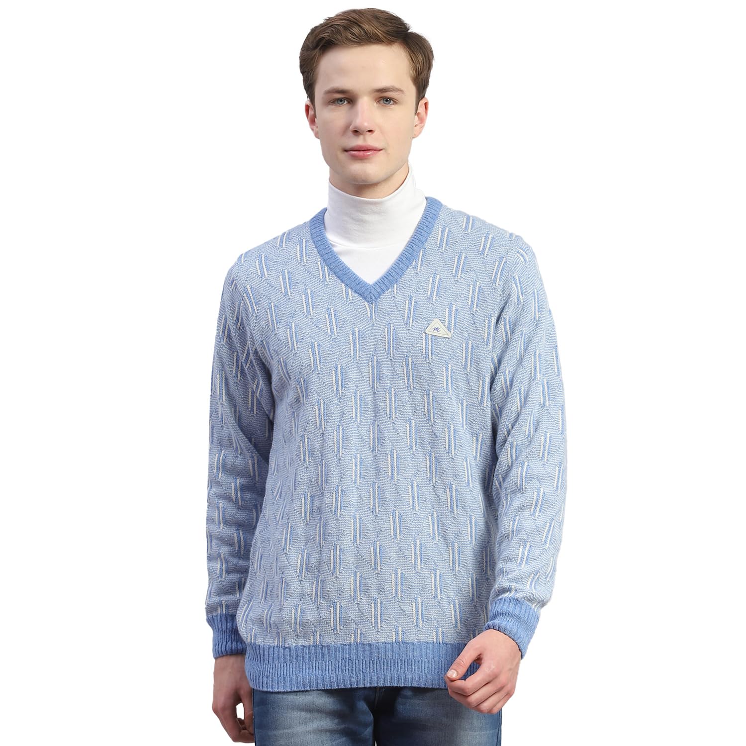 monte carlo Mens Solid V Neck Full Sleeve Wool Blend Casual Sweater (1239177VN)-picture-21