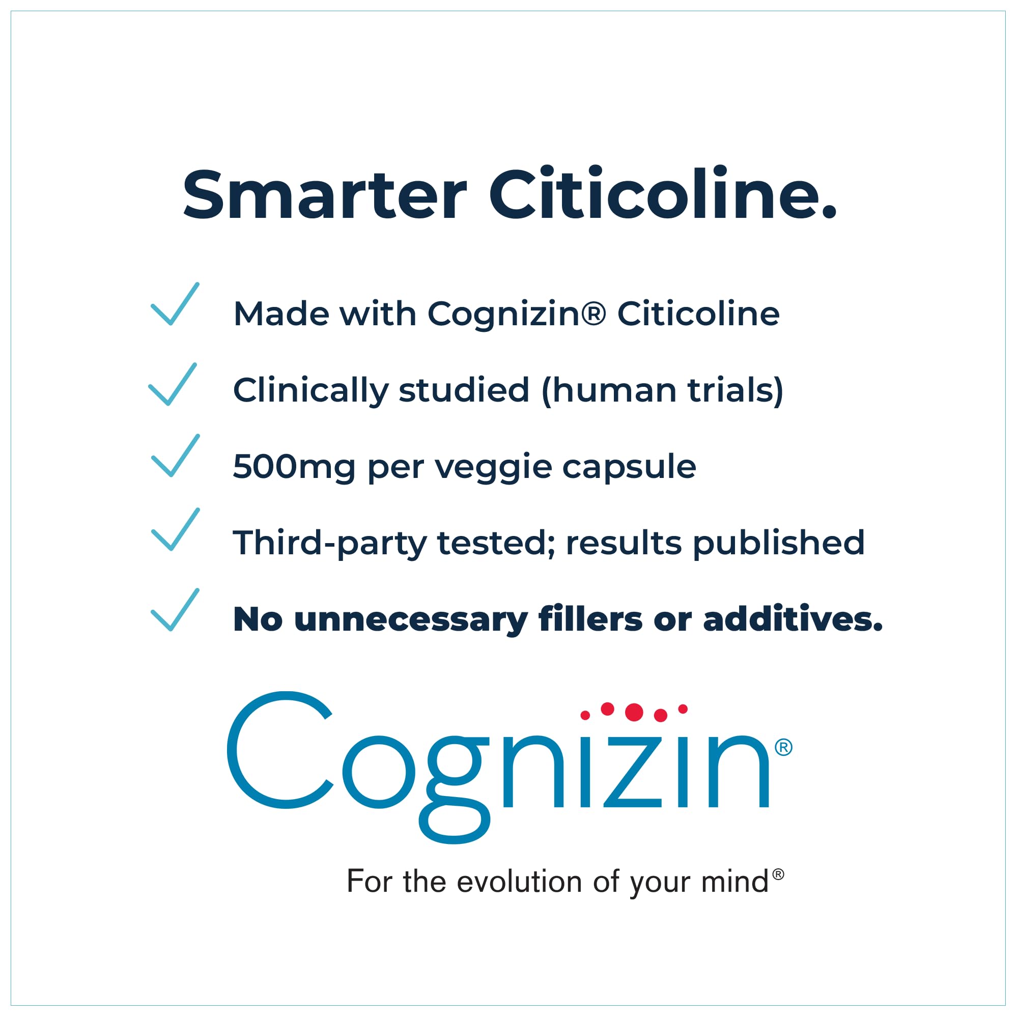 Cognizin® Citicoline 500mg Capsules – CDP Choline Brain Supplement for Focus, Memory & Mental Clarity – Full Dose in 1 Capsule, No Fillers, Vegan, Non-GMO – 60 Count — Amazon image 2