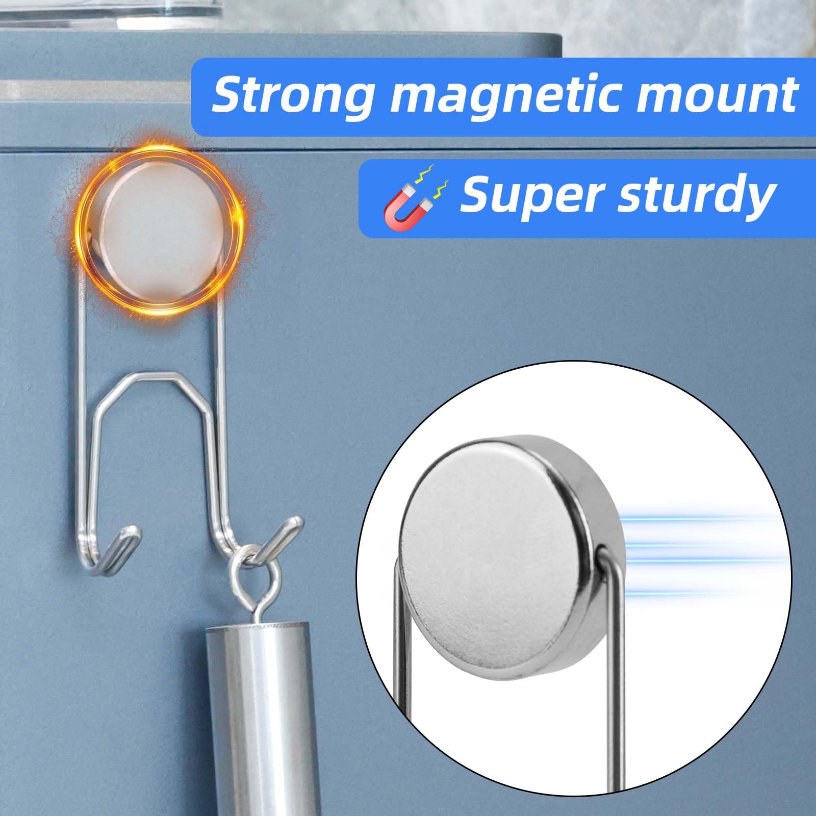 Eisschaufel aus Edelstahl mit Magnetischer Halterung, Kompatibel mit GE Profile Opal 2.0 Nugget Eismaschine Praktisches Bar und Küchenzubehör (Silber)