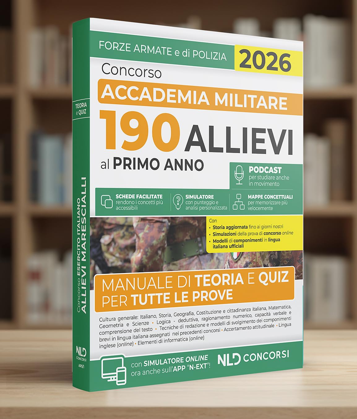 Concorso Accademia Militare 190 allievi al primo anno. Manuale di teoria e quiz per tutte le prove 2026. Con espansione online