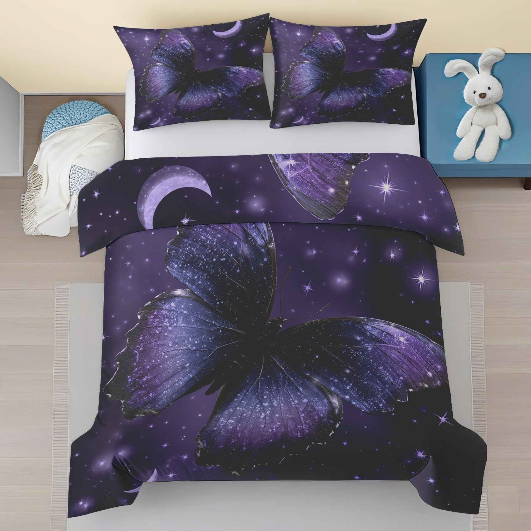 Parure de lit enfant lune et étoiles pour transformer la chambre en un ciel nocturne apaisant