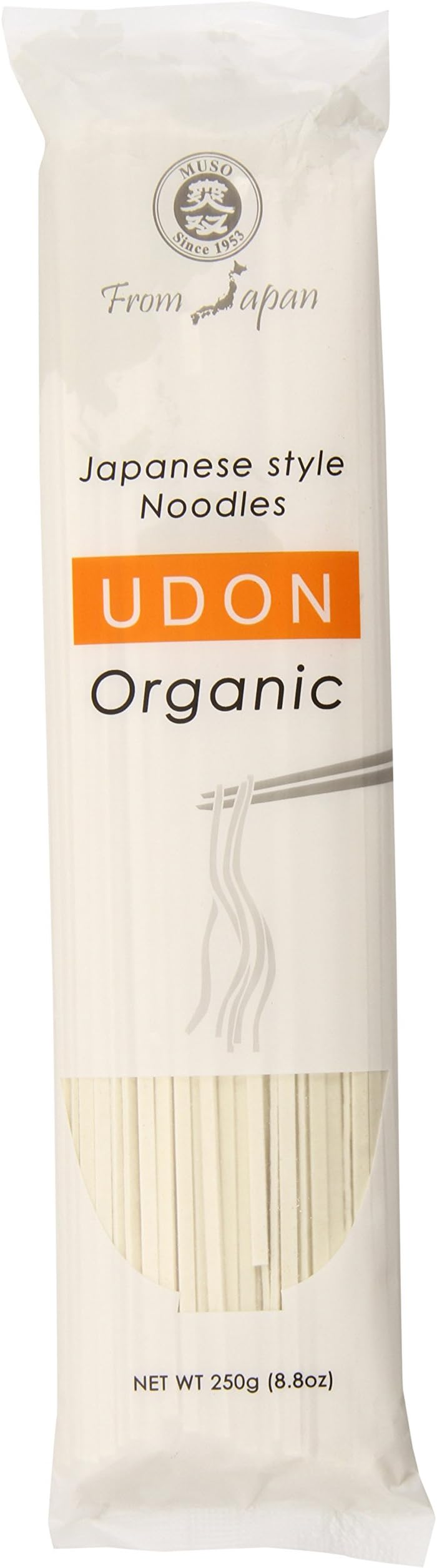 Muso From Japan Organic Japanese Noodles, Udon, 8.8 Ounce