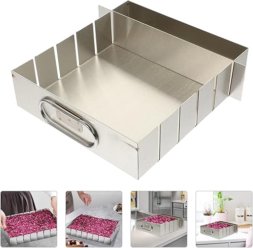 Miniatura 9 de Luxshiny Parrilla de acero inoxidable Plancha de acero inoxidable DIY Turrón hecho a mano Bandeja de turrón DIY Nougat Candy Making Nougat Tray Set