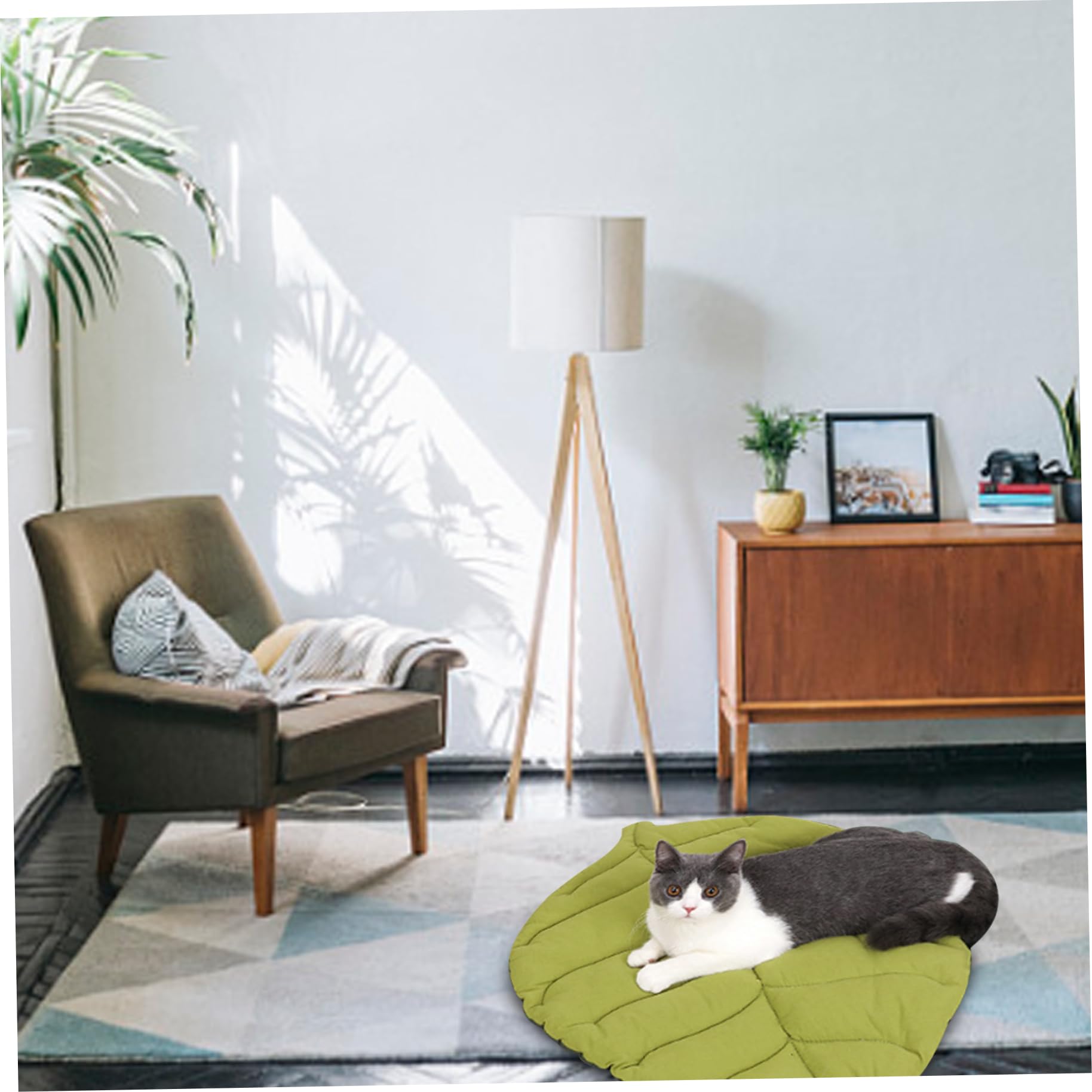 Katzenbett Blatt Form - Doppelseitige Katzenmatte Mit Baumwollfüllung 50x68cm