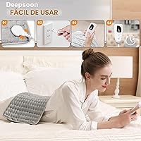 Vista 3 de Almohadillas térmicas eléctricas para espalda, hombros, caliente, para cuello y brazos, abdomen, húmeda para piernas y rodilla, apagado automático