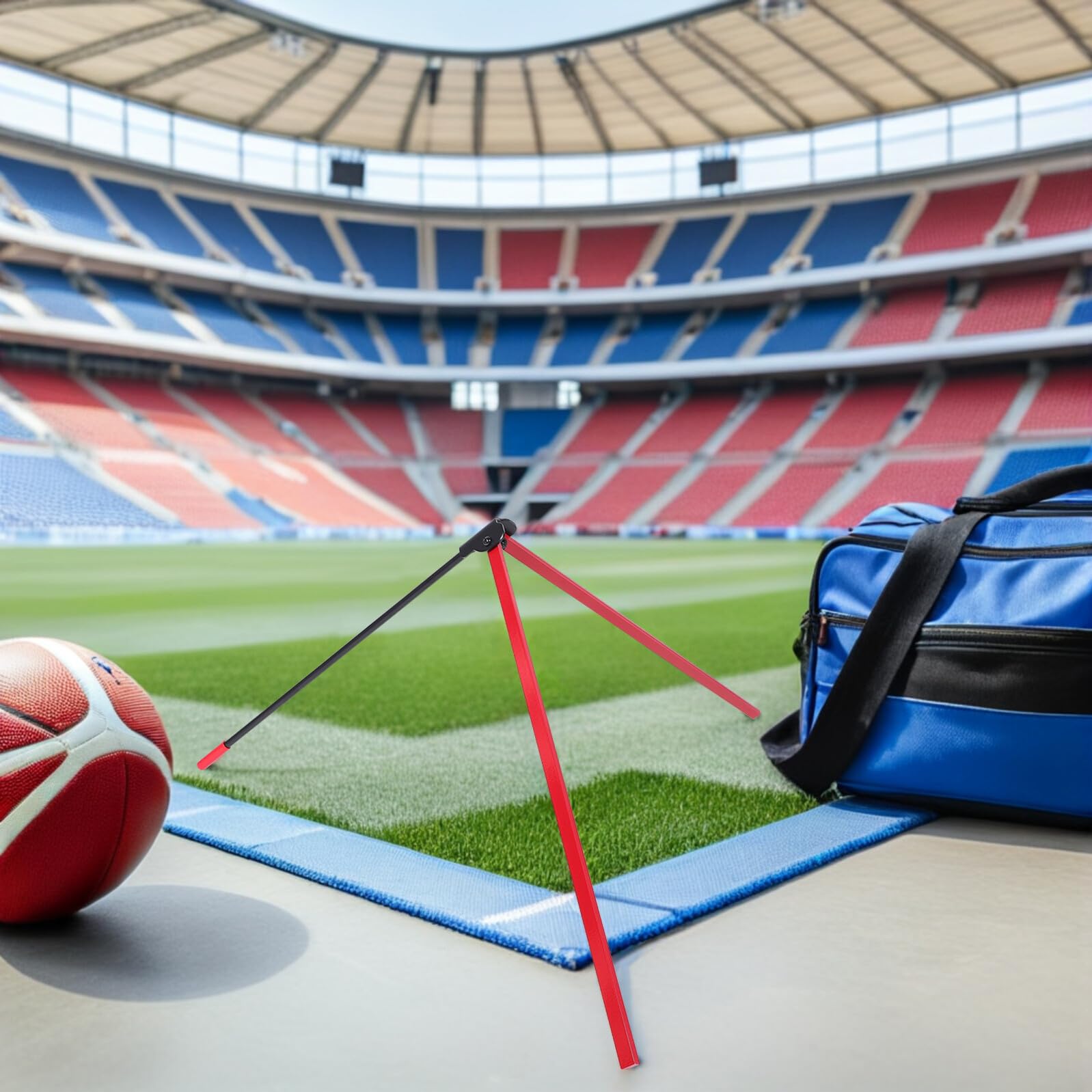 Tragbarer Fußball Kicking Tee für Training Wetterfester Rutschfester Field Goal Halter Verstellbarer Jugend und Erwachsenen Fußballtrainerständer
