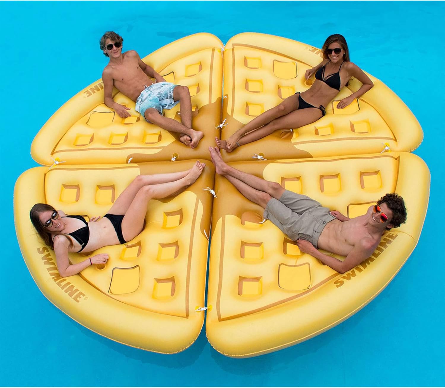 Swimline Inflatable Waffle Pool Lounge, Brown, One Size
