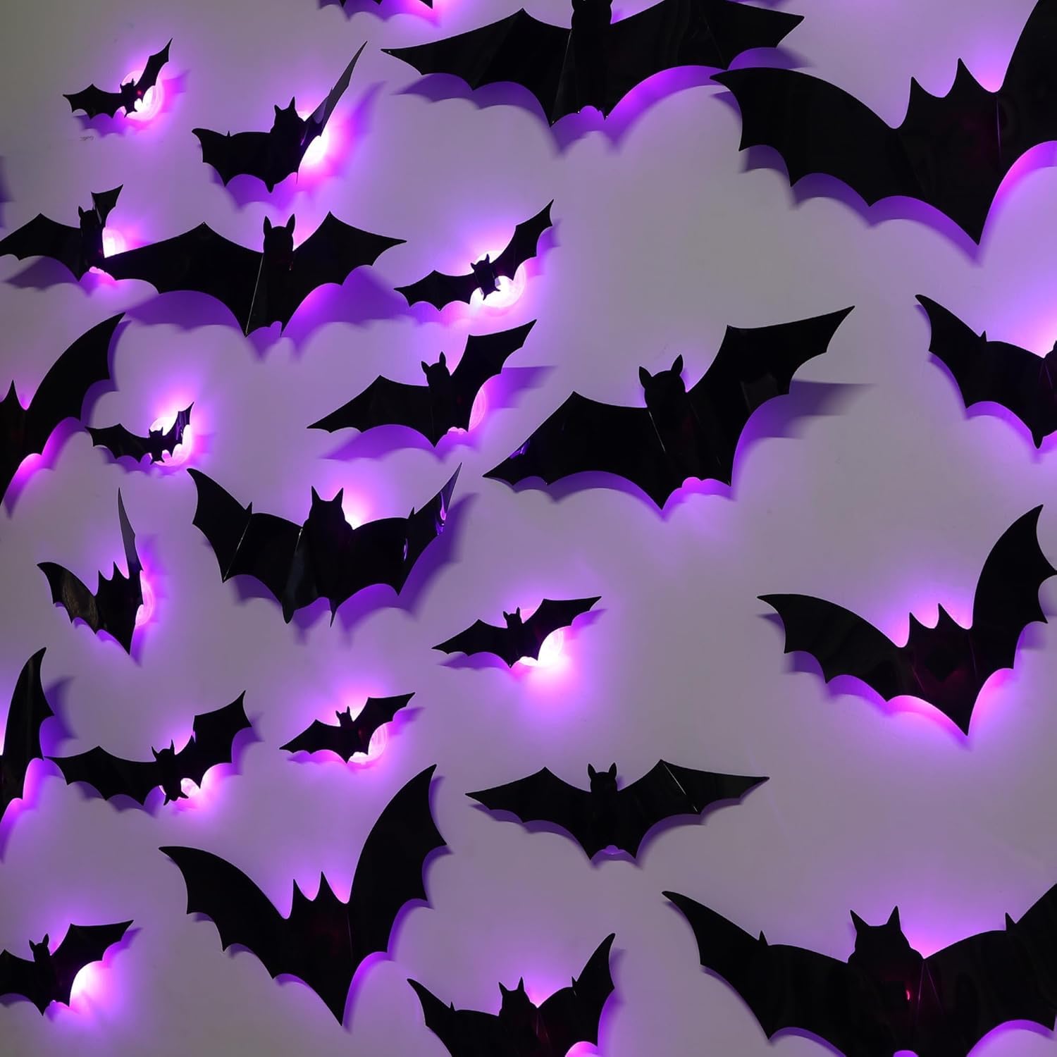 Chauve-souris Halloween LED 3D : oubliez les décors tristes avec ces stickers de fenêtre