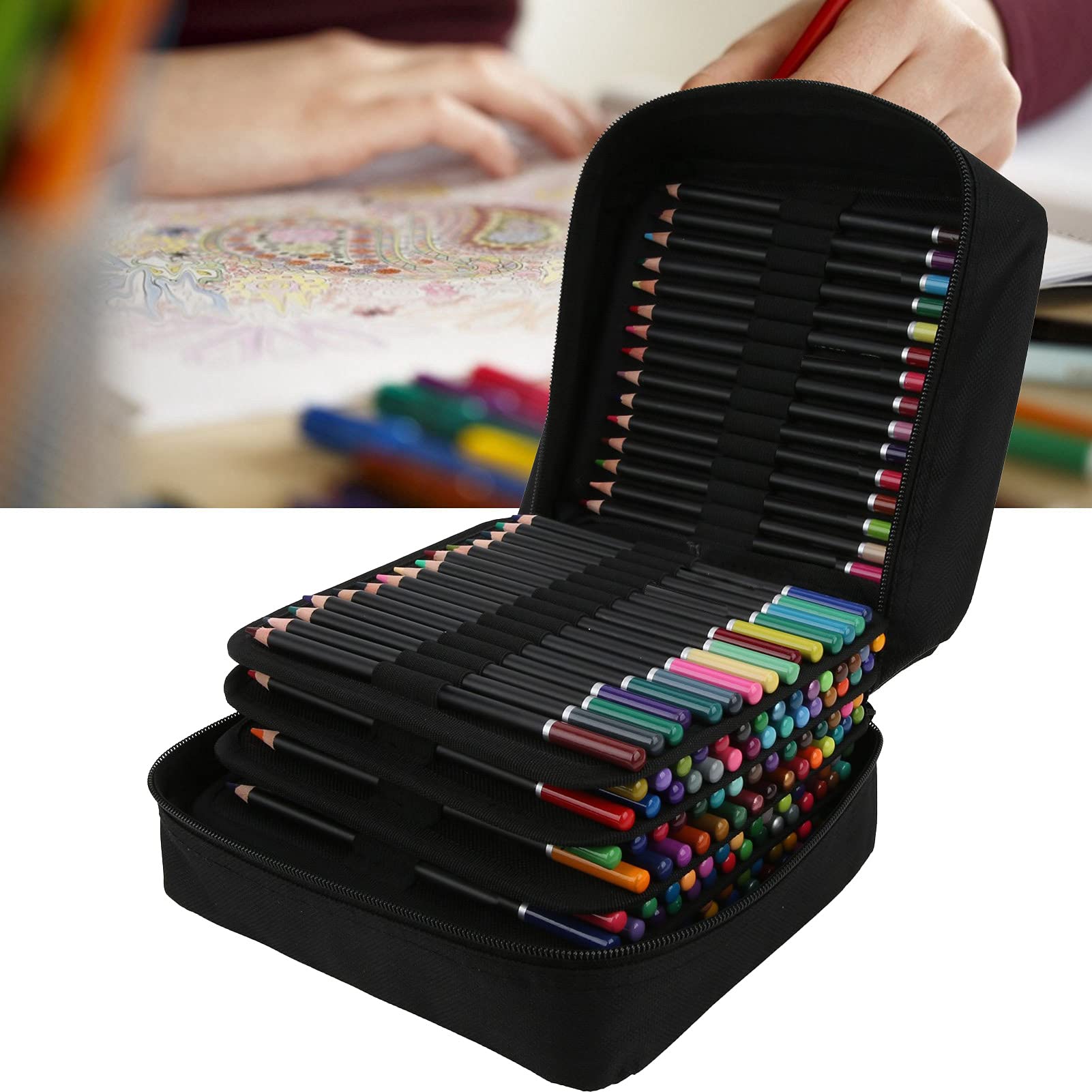 Amazon | スケッチペンスーツ、色鉛筆画アート描画鉛筆色鉛筆セット180