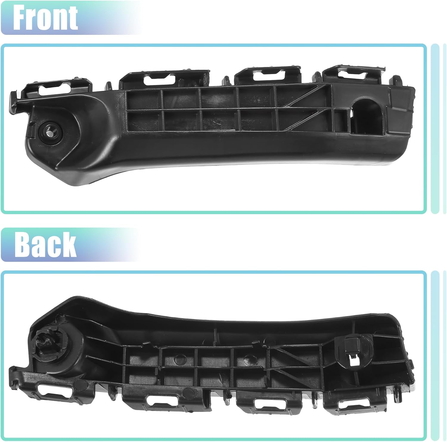 uxcell 1 Pair Left and Right Side Front Bumper Bracket No.5253652080/5253552110 for Toyota Yaris 2012 2013 2014
