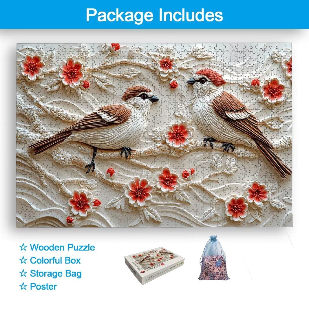 Puzzle Uccello, Puzzle 1000 Pezzi per Adulti, Regalo Donna/Uomo -3009