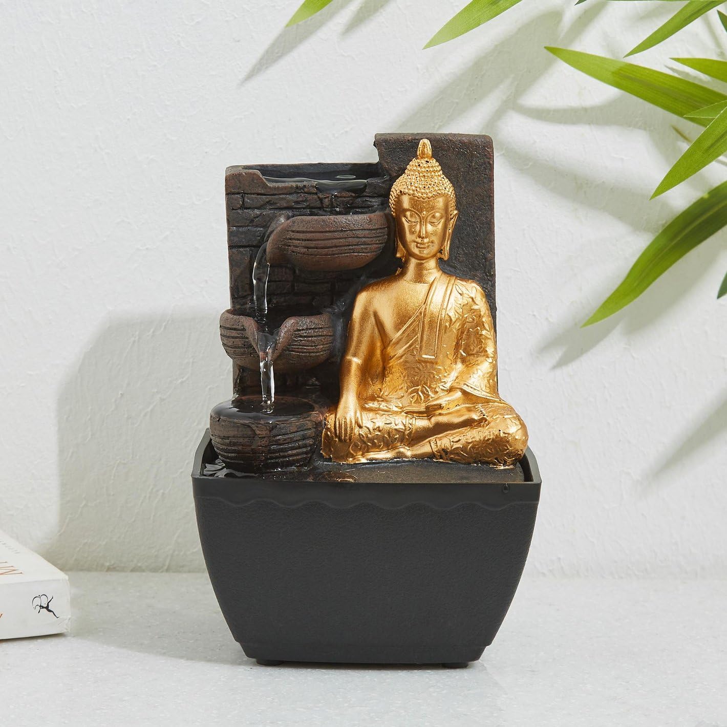 EXPLEASIA Mini Buddha Table top Water Fountain for Home and Office | |Living Room Decor| Gift Items | Home & Office Decor Item (Mini Buddha)-image-12
