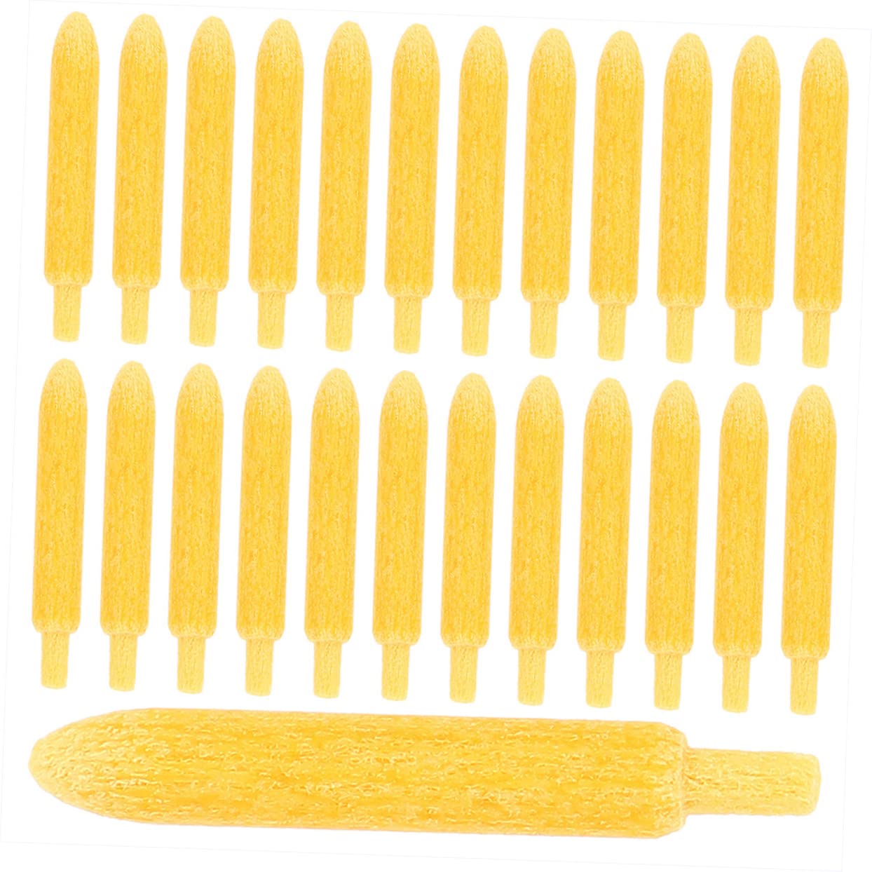 HOMSFOU 5 Sätze Ersatzminen Für Lackstifte Ersatzspitzen Für Lackmarker Ersatzspitzen Für Pinselspitzen Nachfüllbare Markierstifte Pinselstiftspitze Gelbe Polyester 60 Stück * 5
