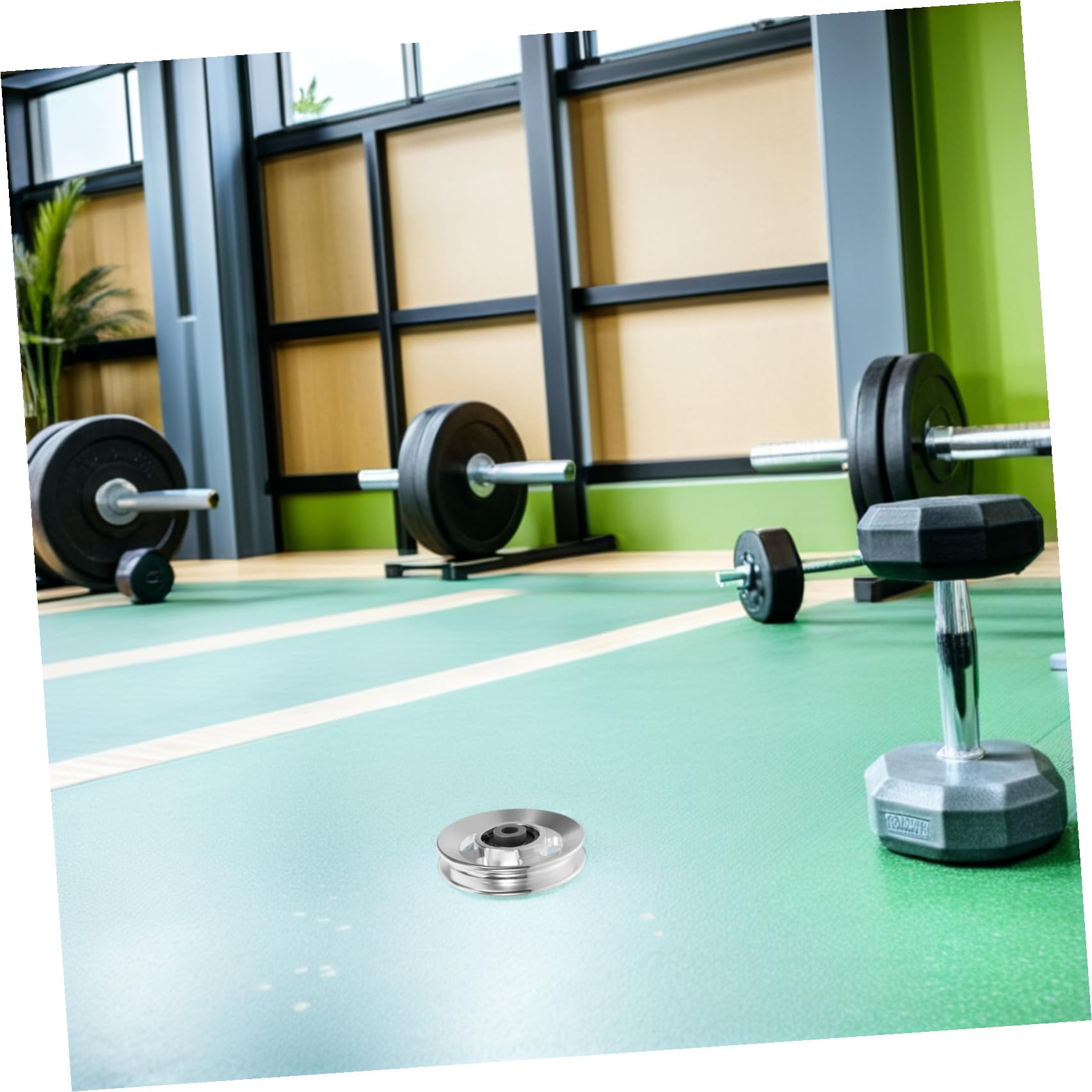 4 Poleas de Cable para Gimnasio en Aleación de Aluminio Plata, Sistema de Poleas Silencioso Instalación Fácil y Movimiento Estable para Entrenamiento en Casa
