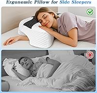 Vista 6 de Almohada para dormir de lado con orificio para el brazo, sistema de alivio de hombros, almohada de brazo para dolor de cuello y hombros, espuma