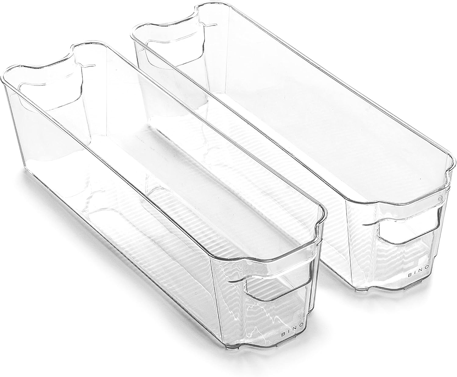 BINO Stackable Rectangular Plastic Storage Organizer Bin, Small 2