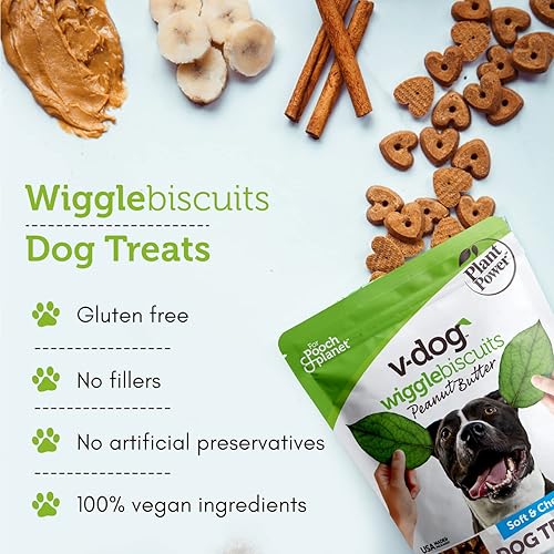 Miniatura 5 de V-dog Galletas veganas suaves y masticables para perros, golosinas de entrenamiento para perros, razas pequeñas, medianas y grandes, superalimentos