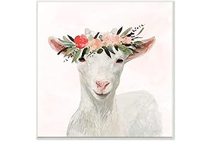 The Stupell Home Décor Collection Springtime Baby Goat Wall Art
