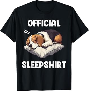Official Beagle Sleepshirt Cute Dog Lover Pajama Sleepwear T-Shirt