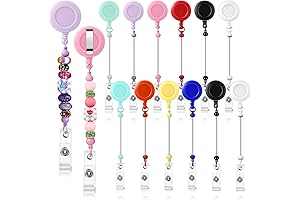 12 Pack DIY Badge Reel Kit: Unleash Your Creativity for Personalized ID Holders