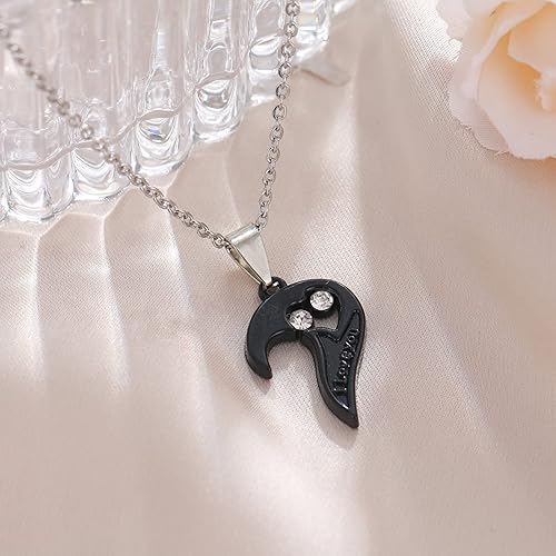 Miniatura 8 de Juego de collares para parejas, pulseras para él y ella, para su reina, su rey, para parejas, regalo para la pareja