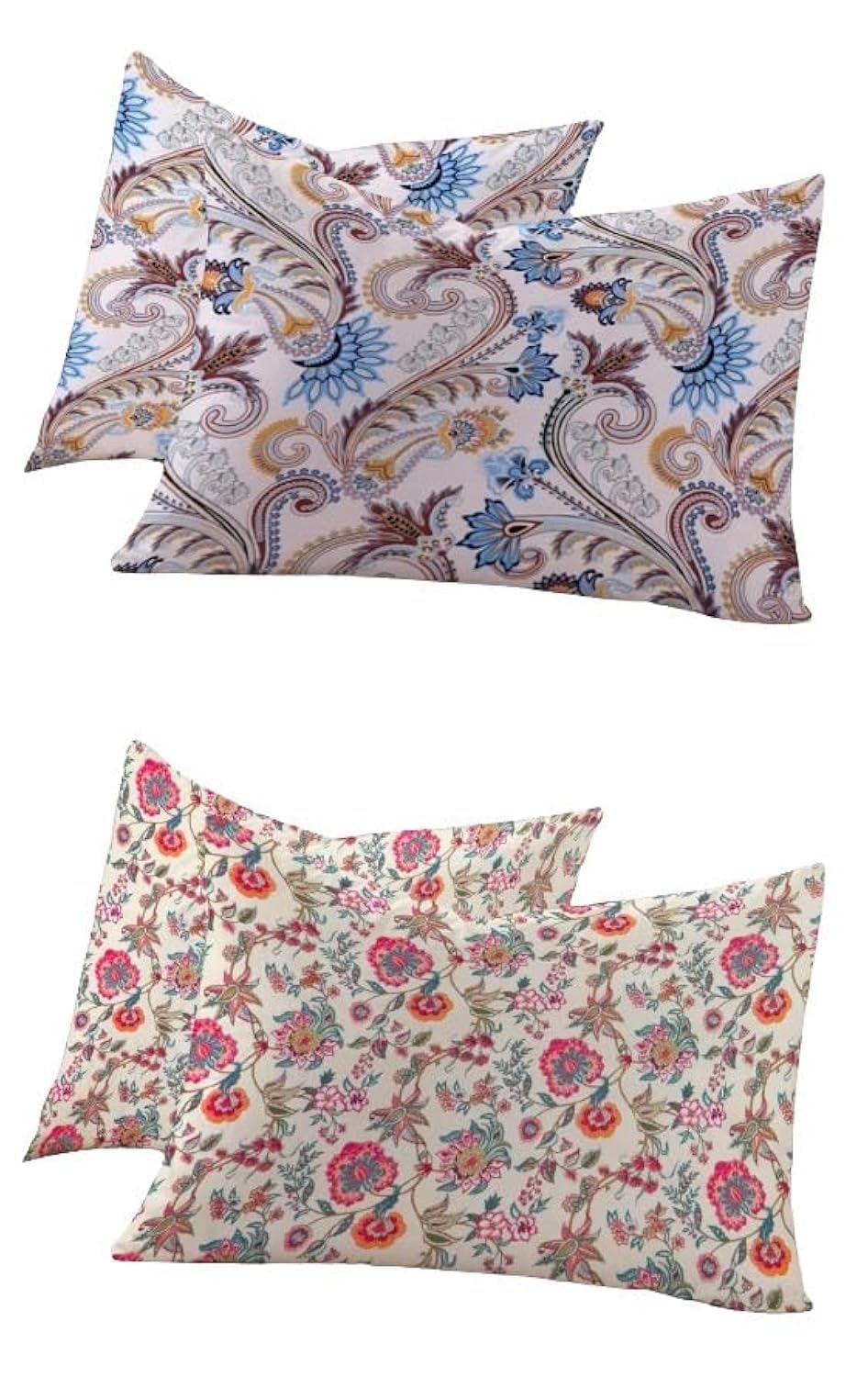 RD TREND 210 TC Premium Glace Cotton Assorted King Size Printed Floral Design Pillow Cover -18"X28" Inches,(Pack of 2) of Any 4 Pieces Color Multi-228 (B0CY5GXZW3) Amazon Price History, Amazon Price Tracker