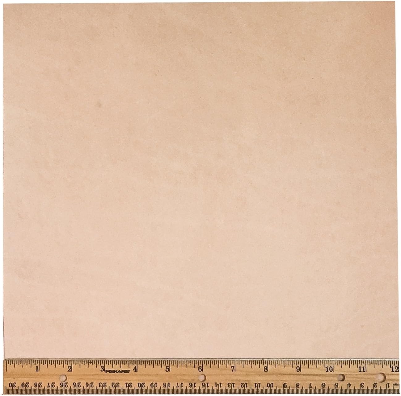 Tooling Leather Natural Topgrain Veg Tan Light Weight 3-4 oz, 12" x 12" Piece, 1 Square Foot