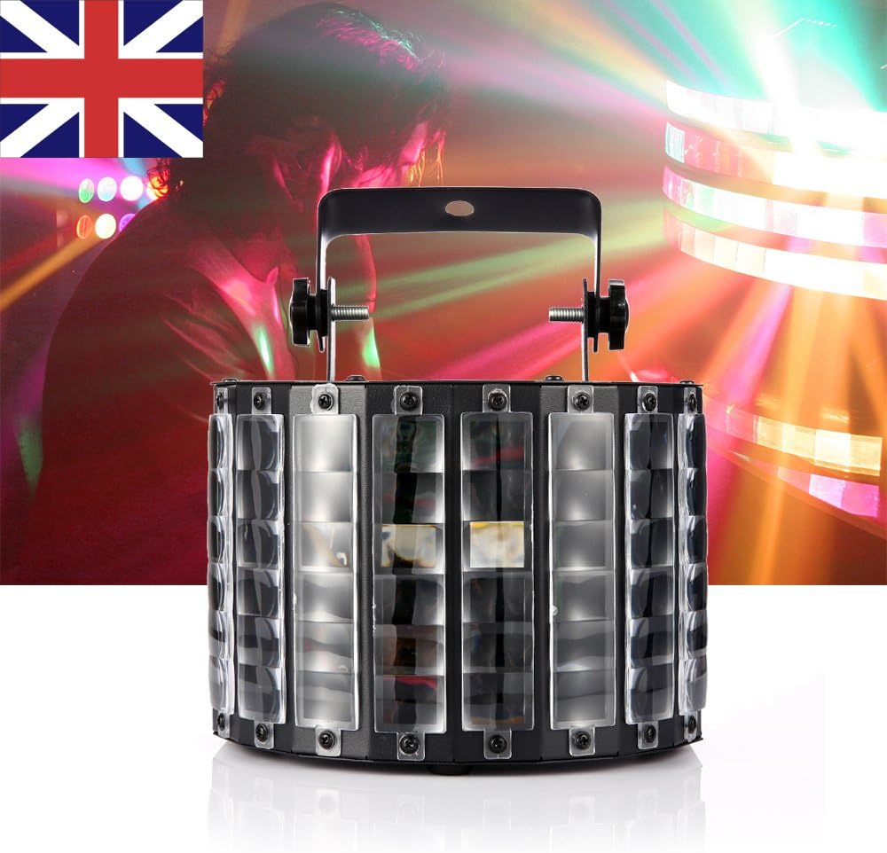 Gledto Disco DJ Lights Effect Stage Lighting, 9 LEDs 30W Colour Changing LED Light Voice-actived DMX512 Party Light for Club, Pub, Light Show, School Hall, Parties, Concert, Mobile Disco Atmosphere(9 Channel)