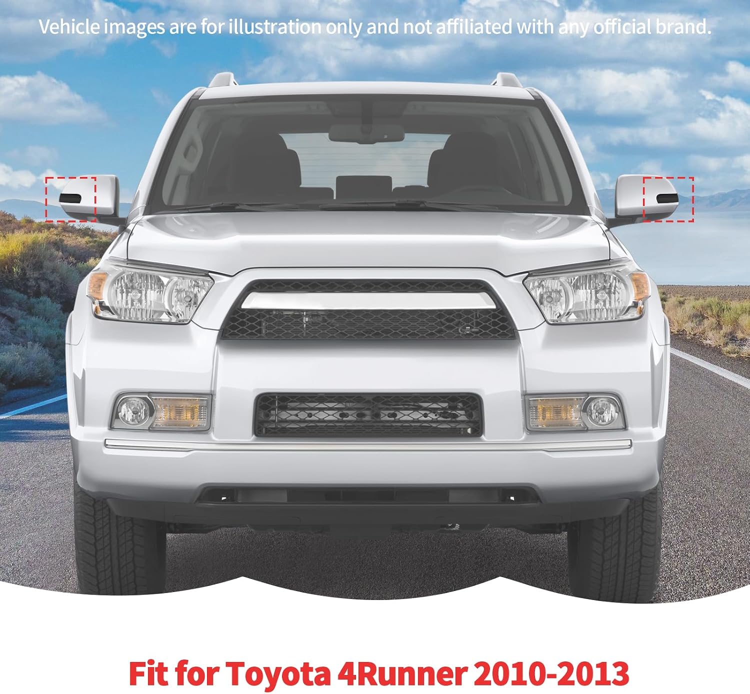 RT-TCZ Smoked Black Rearview Mirror Turn Signal Light Cover Trim Decoration Exterior Accessories for Toyota 4Runner 2010-2013