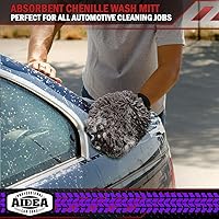 Vista 8 de AIDEA Manopla de microfibra para lavado de auto, paquete de 2, sin arañazos y sin pelusas, guantes de microfibra de chenilla de alta calidad