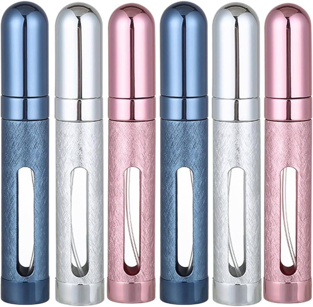 ECVV 6PCS Perfume Atomizer Bottle Refillable, Travel Bottle Mini 12ML Perfume Spray, Portable Empty Fragrance Container for Holiday Travel Outgoing