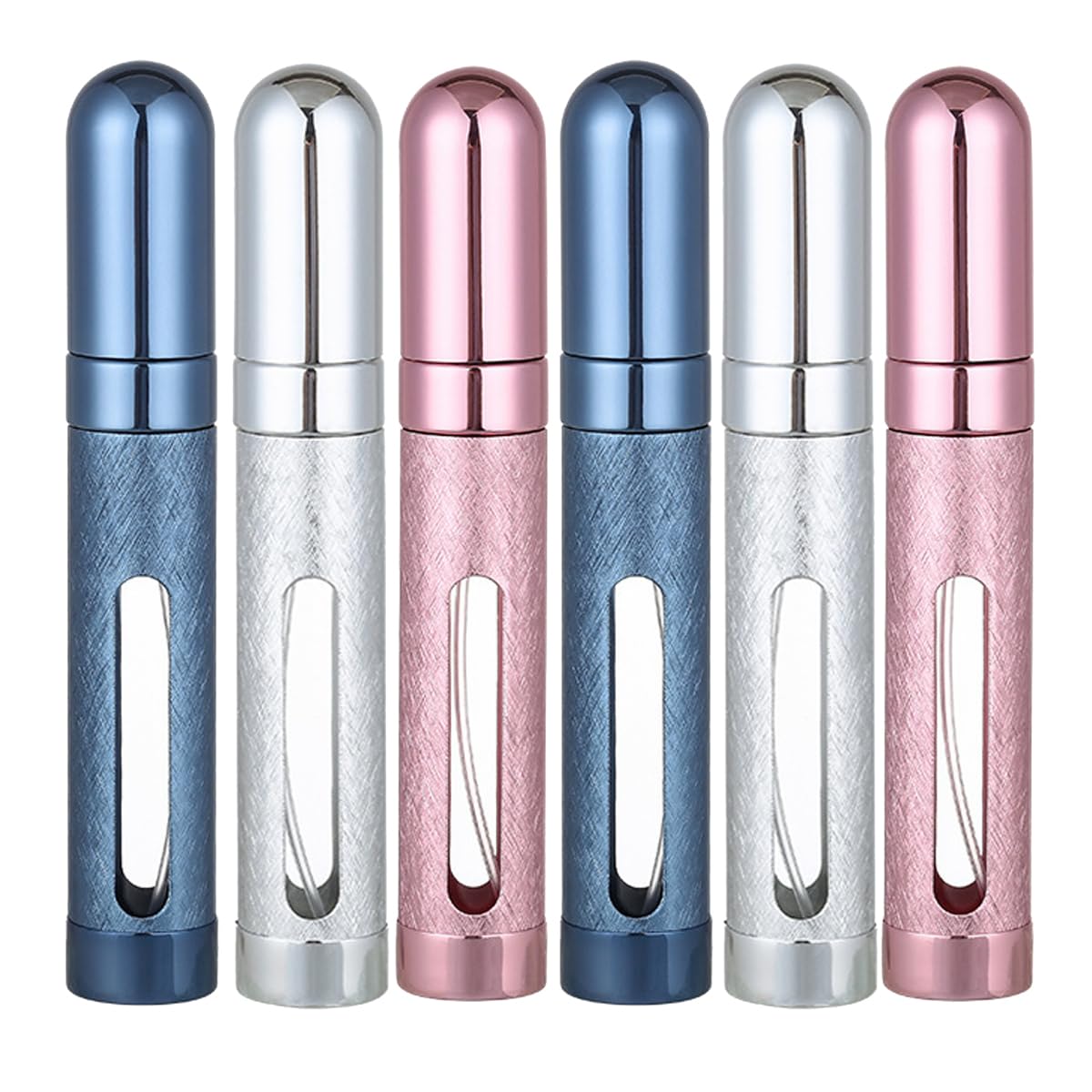ECVV 6PCS Perfume Atomizer Bottle Refillable, Travel Bottle Mini 12ML Perfume Spray, Portable Empty Fragrance Container for Holiday Travel Outgoing