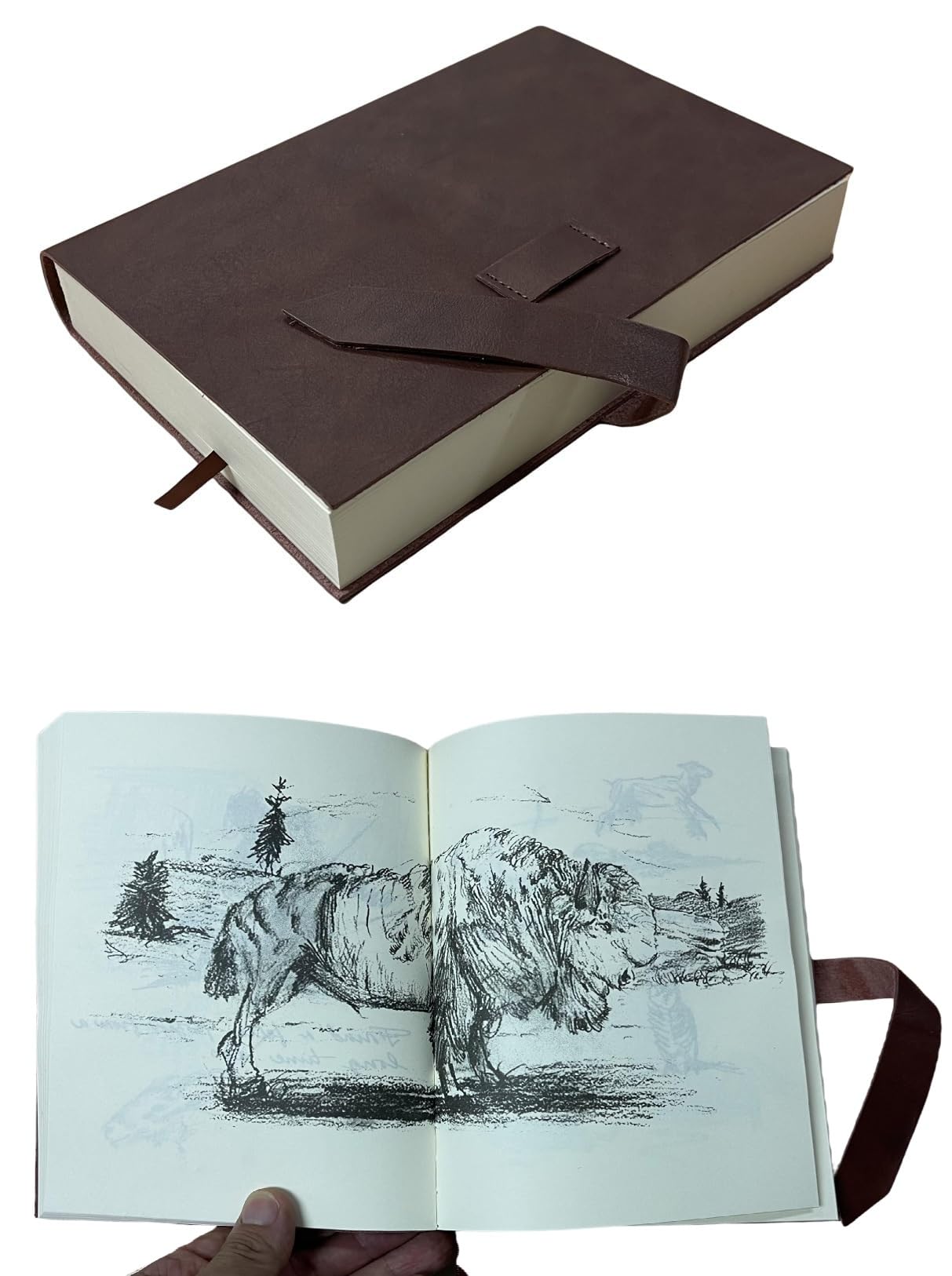 Vintage Western Arthur Cowboy Protagonist Character Outlaw Game Journal Cowhide Leather Book Diary 661 Illustrated Pages